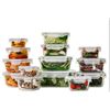 Image 1 : 28-Piece Glasslock Glass Food Storage Container Set with Lids