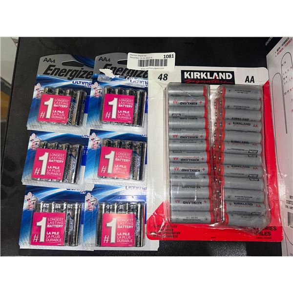 AA Energizer Ultimate Lithium and Kirkland Signature Batteries