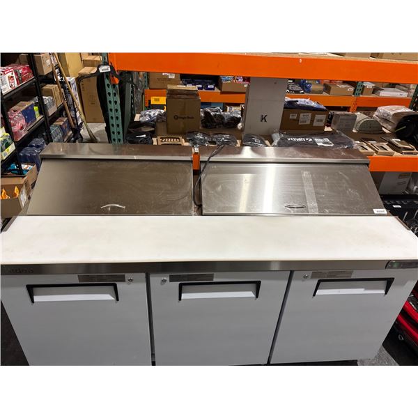 Commercial Refrigerated Prep Table With Three Undercounter Doors