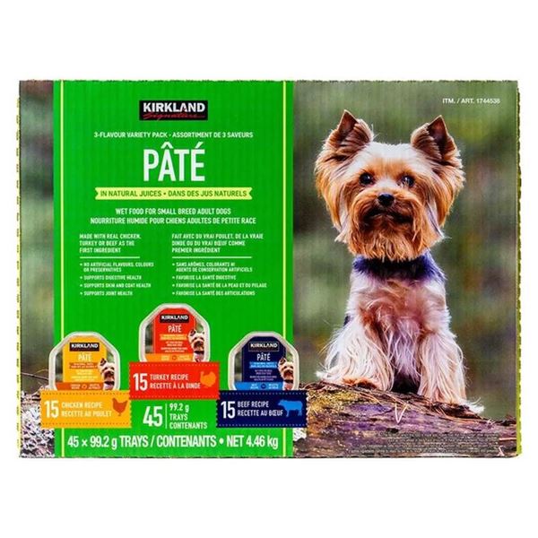 Kirkland Signature Dog Food Pate 45 x 99.2g Pack Variety