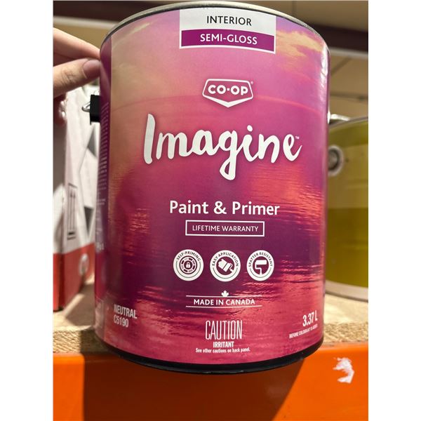 Co-op Imagine Interior Semi-Gloss Paint and Primer – 3.7L
