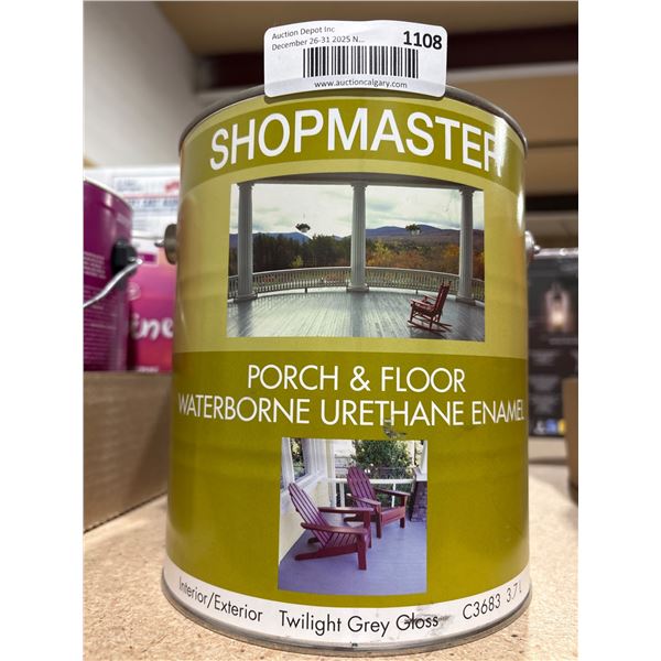 ShopMaster Porch and Floor Waterborne Urethane Enamel, Twilight Grey Gloss