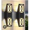 Image 1 : LED Outdoor Wall Light – 2 Pack, Model WL104B