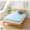 Image 1 : blue memory foam mattress topper