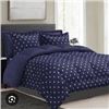 Image 1 : Comforter Set, Queen Size BED IN A BAG – SHEET SET, COMFORTOR & 2 PILLOW SHAMS  Navy With P