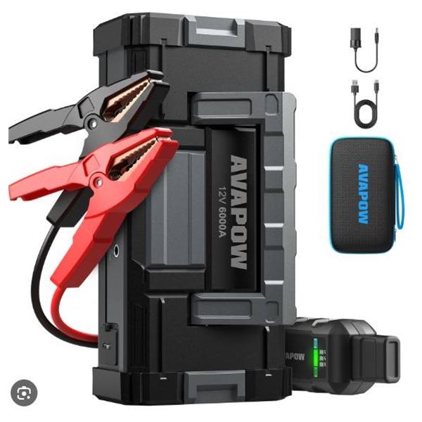 Avapow Model A68 Jump Starter with Clamps