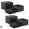 Image 1 : X004F3NDBR 6 Pcs Buffet Risers – Acrylic Risers (Black)