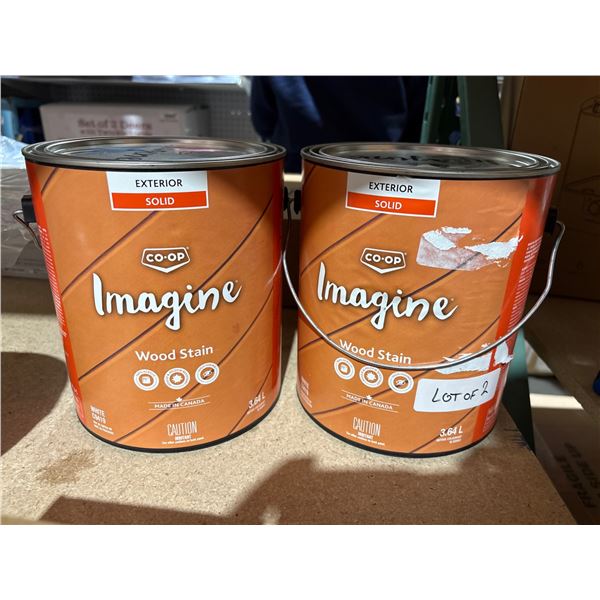 Co-op Imagine Exterior Solid Wood Stain Lot of 2, 3.6 L Each
