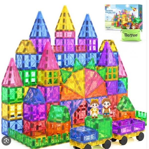 Savee Magnetic Building Tiles 102-Piece Set for Ages 3 and Up