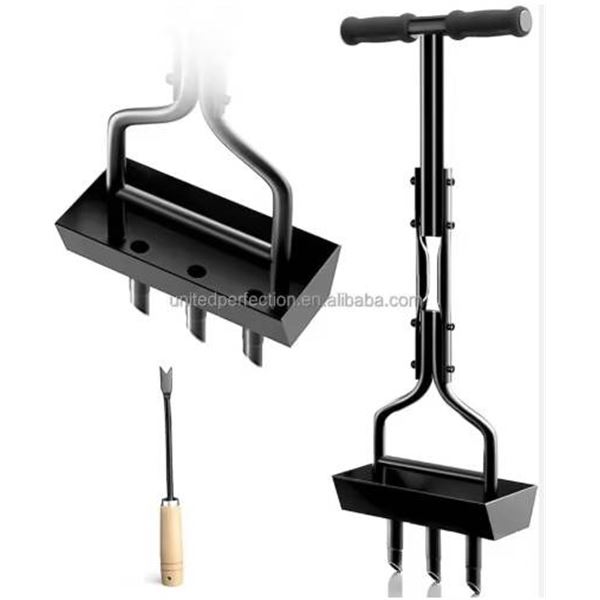 Lawn Coring Aerator with Two-Pronged Design