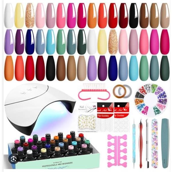 Vanreesa Nail Gel Kit with Nail Lamp and Accessories