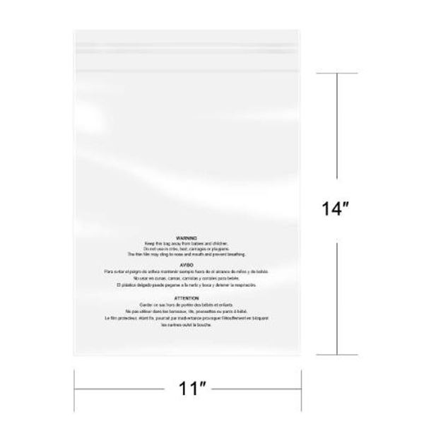 IMailer 11×14 Poly Bags, 500 Pcs with Suffocation Warning