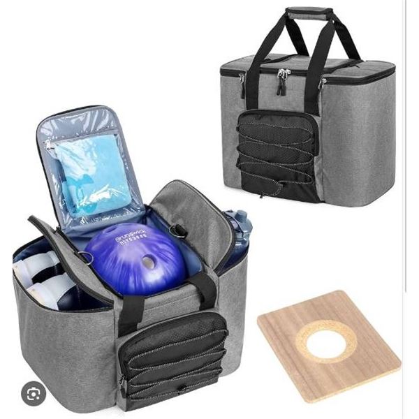 DSLEAF Bowling Ball Bag Grey with Model CADF0301