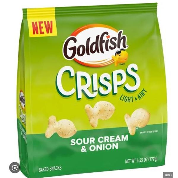 Goldfish Crisps Sour Cream and Onion 177g Pack, Batch 1004561090