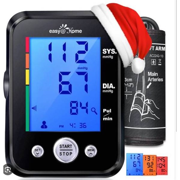Easy@Home Blood Pressure Monitor with 22-42cm Cuff Size