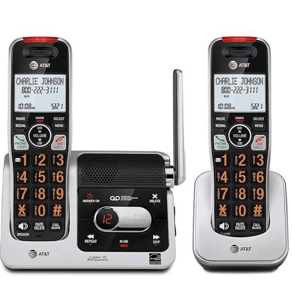 AT&T 2 Handset Answering System with Smart Call Blocker Model BL102-2