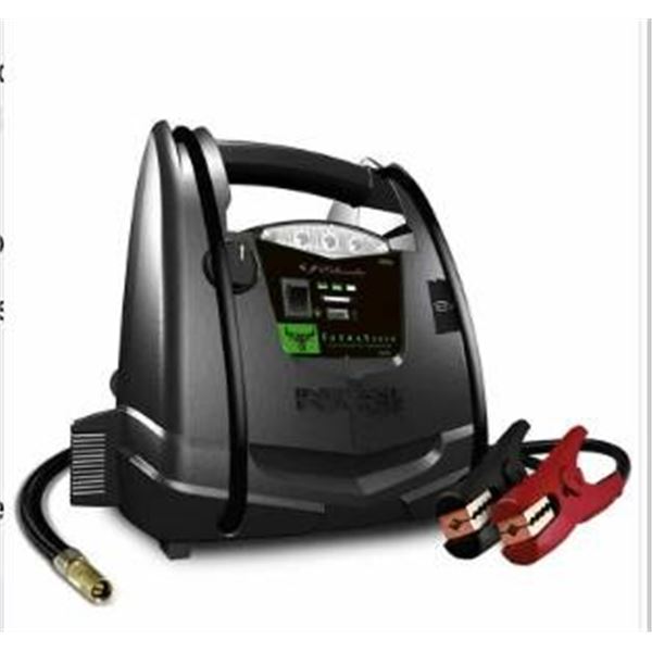 Shumacher Portable Jump Starter with Air Compressor and USB Ports