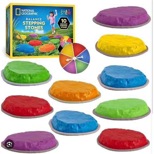 2 National Geographic Balance Stepping Stones With Game Spinner
