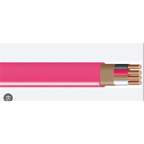Romex SIMpull Type NM-B 10/3 Cable, 25 Ft, Pink