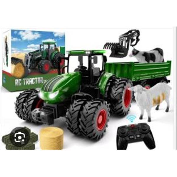 RC Tractor Farm Machine With Lighting Effects and 6-Channel Direction Control
