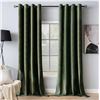 Image 1 : Miulee Green Curtains with Grommets – 52 x 84 Inch