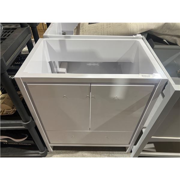 White Wooden Bathroom Vanity Cabinet with Double Doors and Drawer, 2’10″x2[x=#8217