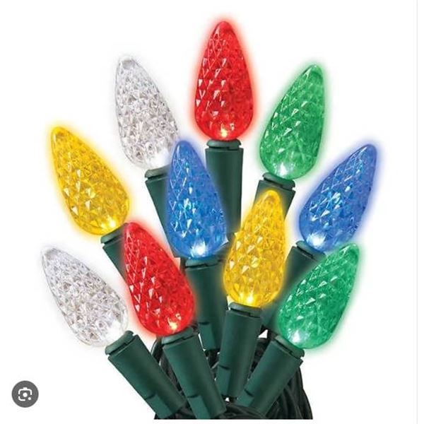 Sylvania Stay-Lit LED C6 Lights, Set of 2, Multicolor, 100 Bulbs Each