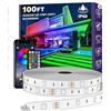 Image 1 : Alaton 100ft Outdoor LED Strip Lights, Waterproof