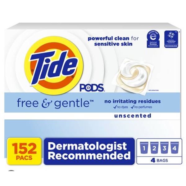 Tide Pods Free & Gentle 152 Count for Sensitive Skin