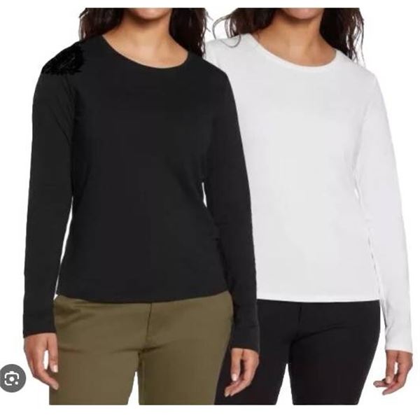 Banana Republic 2-Pack Long Sleeve Ribbed T-Shirts, Size L/G