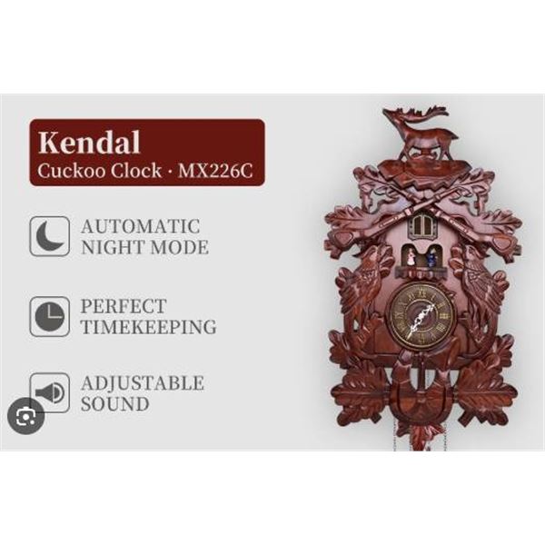 Kendal Cuckoo Clock, Model MX207C, 24PGM601, Made in China