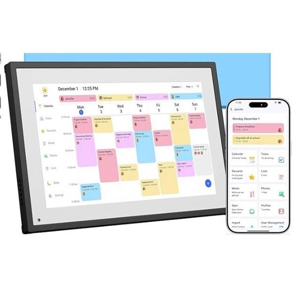 Digital Calendar With 10.1-Inch IPS Screen and Wi-Fi Connectivity