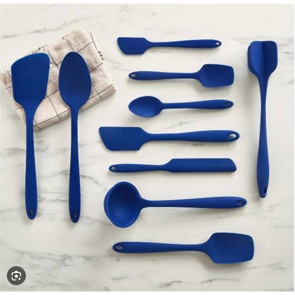 GIR Essentials 10-Piece Silicone Utensil Set in Blue