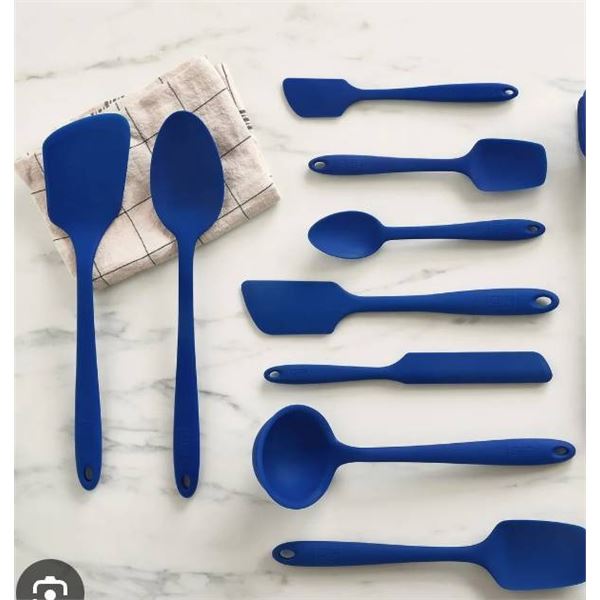 GIR Essentials 9-Piece Silicone Utensil Set in Blue