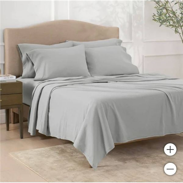 King Size Charisma 6-Piece Sheet Set in Gray