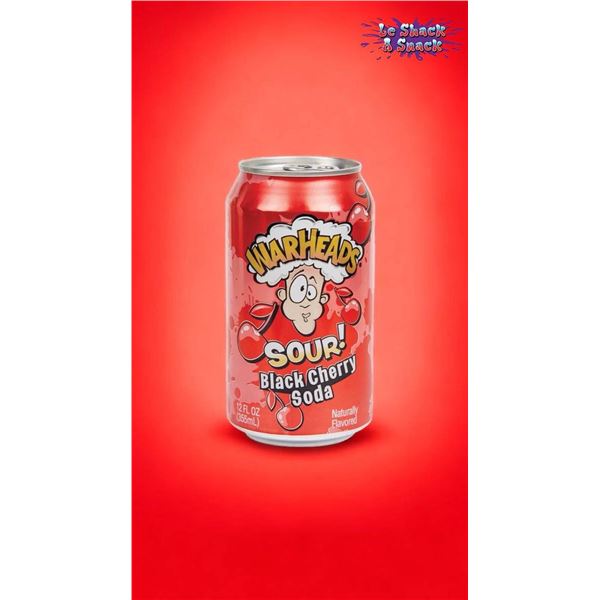 Warheads Sour Black Cherry Soda 12 x 355mL Cans