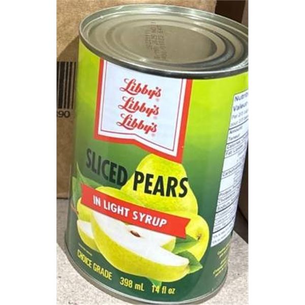 Libby’s Sliced Pears in Light Syrup – 24x398ml Cans