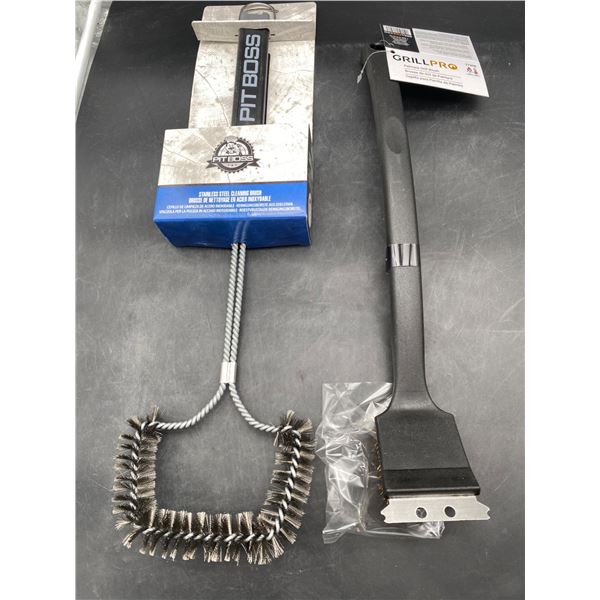 Dual Grill Brushes by Pit Boss and GrillPro