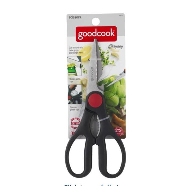 Lot of 3 Good Cook Shears, Gourmet Stainless Steel,Black & Silver,Medium,