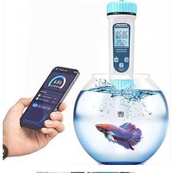XpertMatic Bluetooth Water Tester 7-in-1, Blue