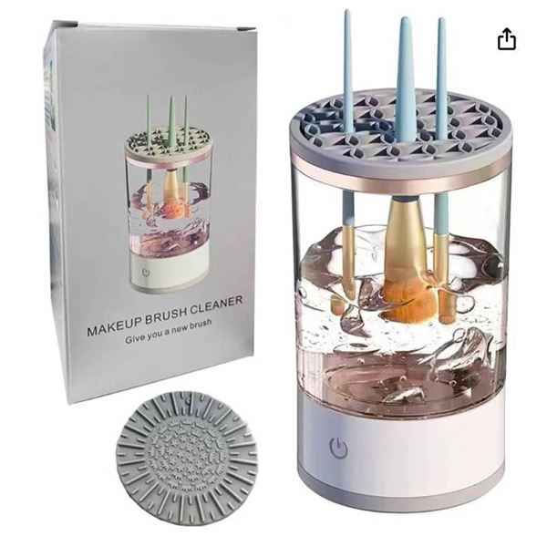 Electric Makeup Brush Cleaner and Dryer with Multi-Size Holders