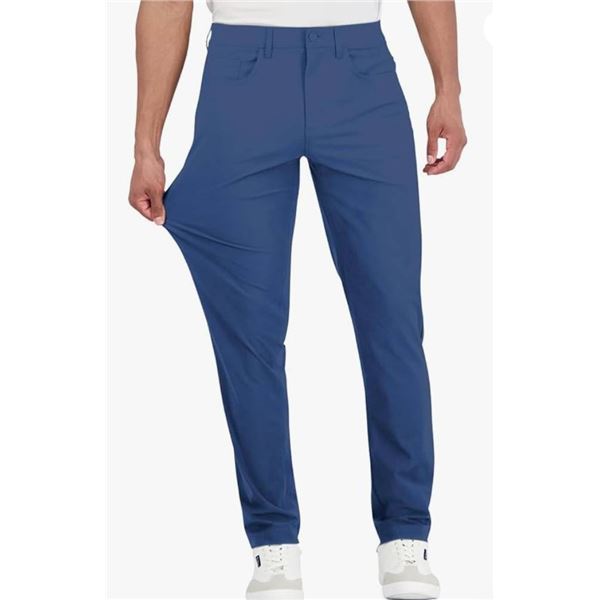Ben Sherman Mens Four Way Stretch Tech Golf PantsGolf Pants Blue Size 36×30