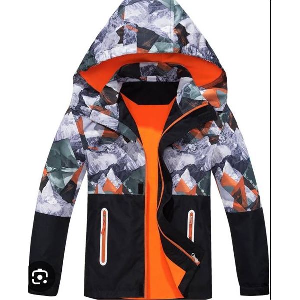 Top&Sky Kids Outdoor Jacket with Fleece Windbreaker, Size 10