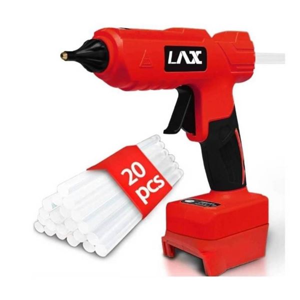 Cordless 100W Hot Glue Gun for Milwaukee M18 Battery, Handheld Heavy Duty Glue Gun Kit  Without Batt