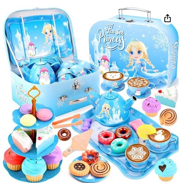 JZ-PrincessTeaSe Toy Tea Party Set for Little Girls