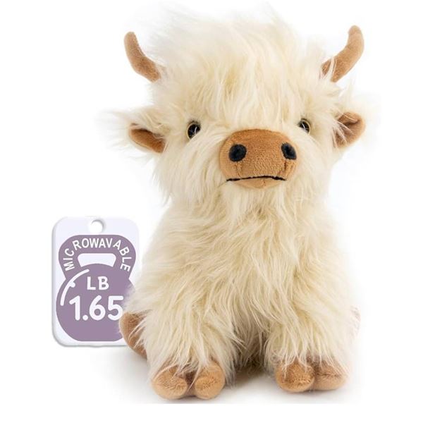 Marysun Microwavable Highland Cow Stuffed Animal – Weighted Stuffed Animal Plush