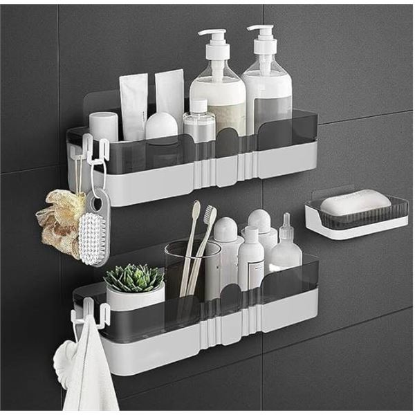 2-Pack Shower Caddy, Separable Shower Organizer with Soap Dish and Hooks **Accessories Not Included*