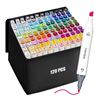 Image 1 : 120 Colors Alcohol Markers Set with Base Dual Tip Drawing Markers Refillable