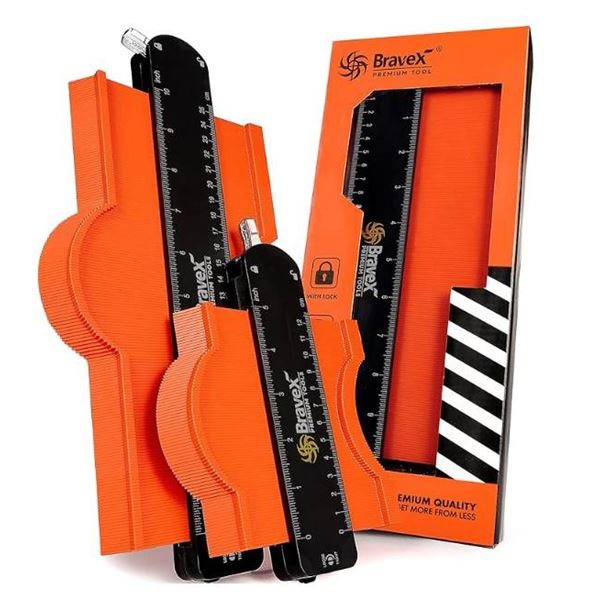 Bravex CG-3401 Contour Gauge, 5 in and 10 in Set with Lock