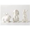 Image 1 : 3 Easimecor Ceramic Bunny Figurines for Spring Decor